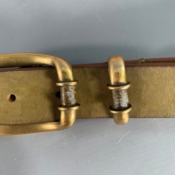 CLAUDIA MAY Size M Green Sage Suede Belt - Picture 6 of 7